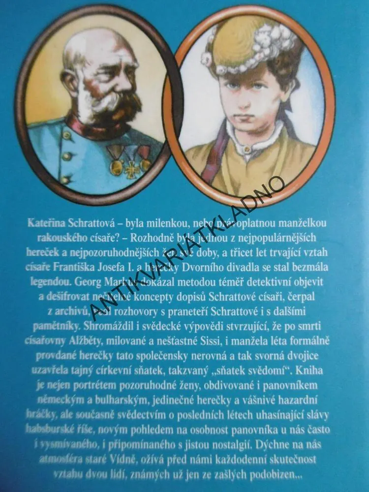 KATEŘINA SCHRATTOVÁ, CÍSAŘOVA TAJNÁ ŽENA, GEORG MARKUS, **an