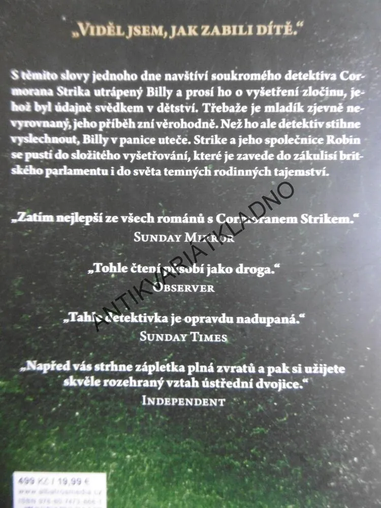 SMRTÍCÍ BÍLÁ, ROBERT GALBRAITH (J.K. ROWLINGOVÁ), **an