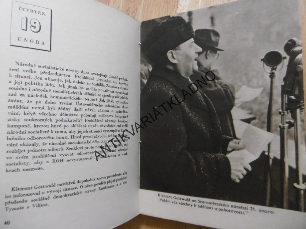 JAK TO BYLO V ÚNORU, ALOIS SVOBODA, TUČKOVÁ, SVOBODOVÁ, 1949