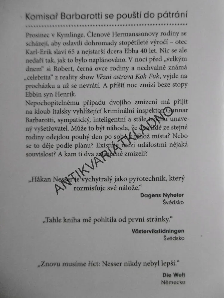 MUŽ BEZ PSA, HAKAN NESSER, **an
