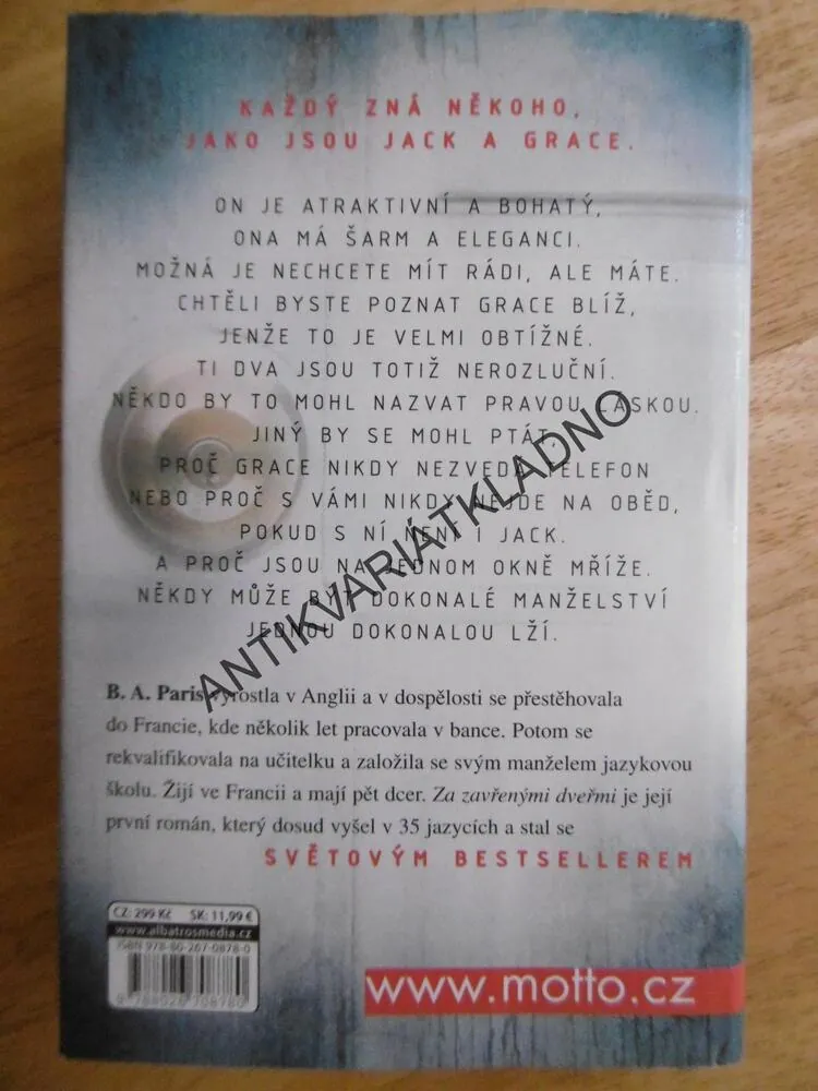 ZA ZAVŘENÝMI DVEŘMI, B.A.PARIS, **an