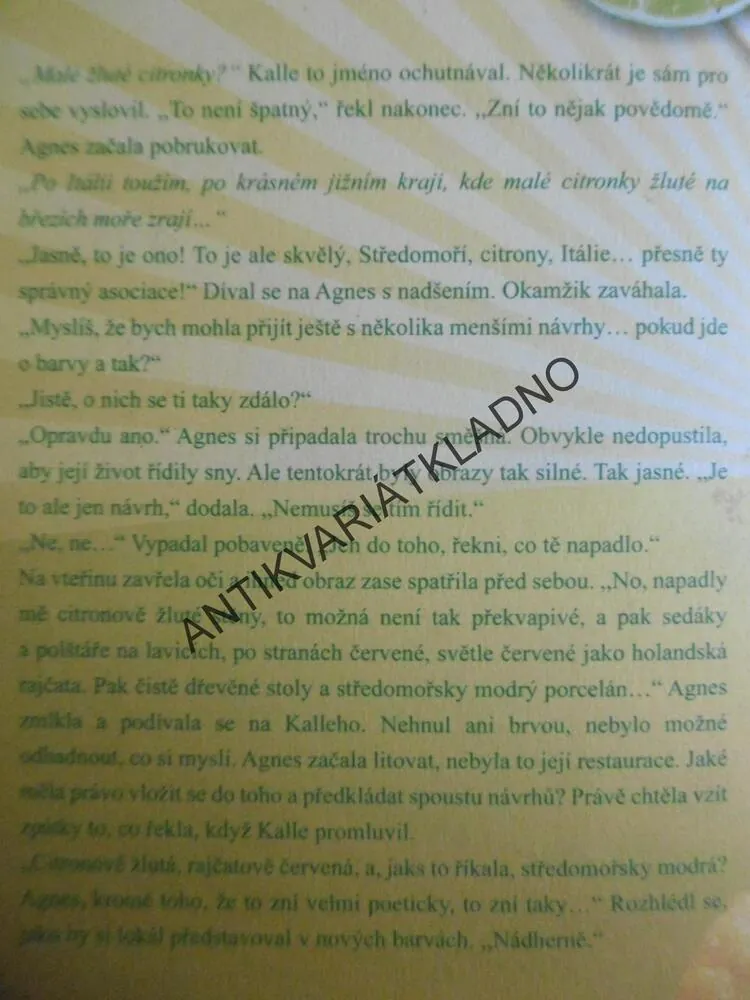 SNY O VŮNI CITRONŮ, KAJSA INGEMARSSONOVÁ, **an