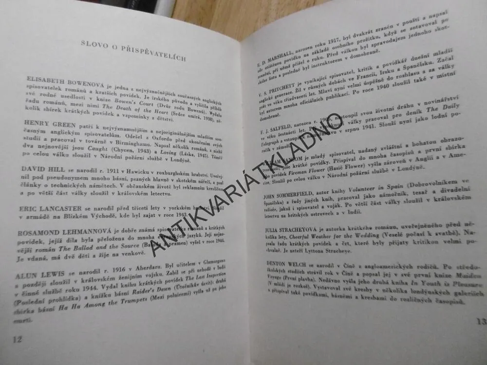 TVÁŘ VÁLEČNÉ ANGLIE, JOHN LEHMANN, **an