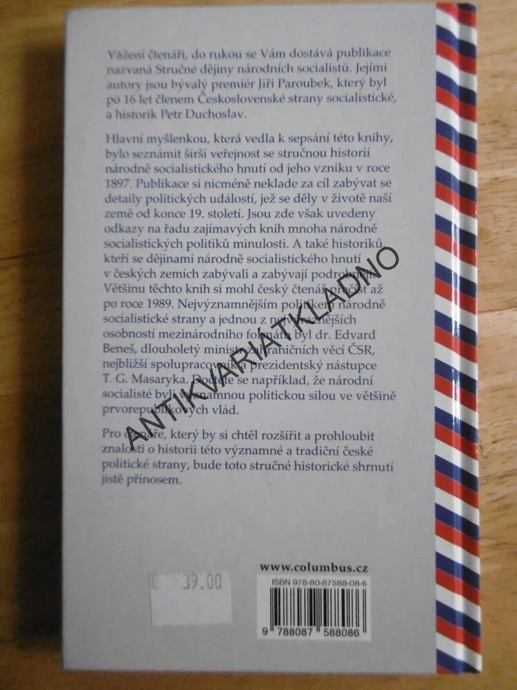 STRUČNÉ DĚJINY NÁRODNÍCH SOCIALISTŮ, JIŘÍ PAROUBEK, PETR DUCHOSLAV, **an