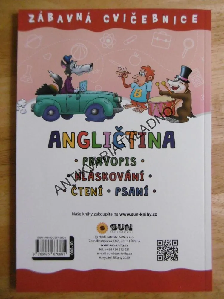 ANGLIČTINA, PRAVOPIS, HLÁSKOVÁNÍ, ČTENÍ, PSANÍ, ZÁBAVNÁ CVIČEBNICE