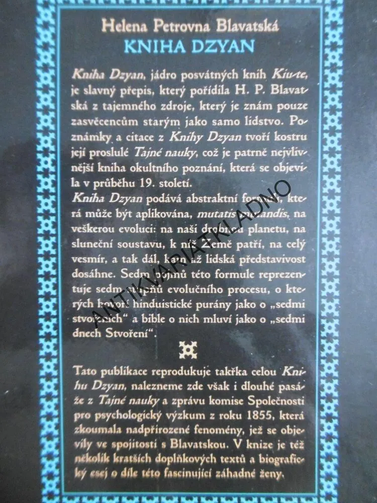KNIHA DZYAN, HELENA PETROVNA BLAVATSKÁ
