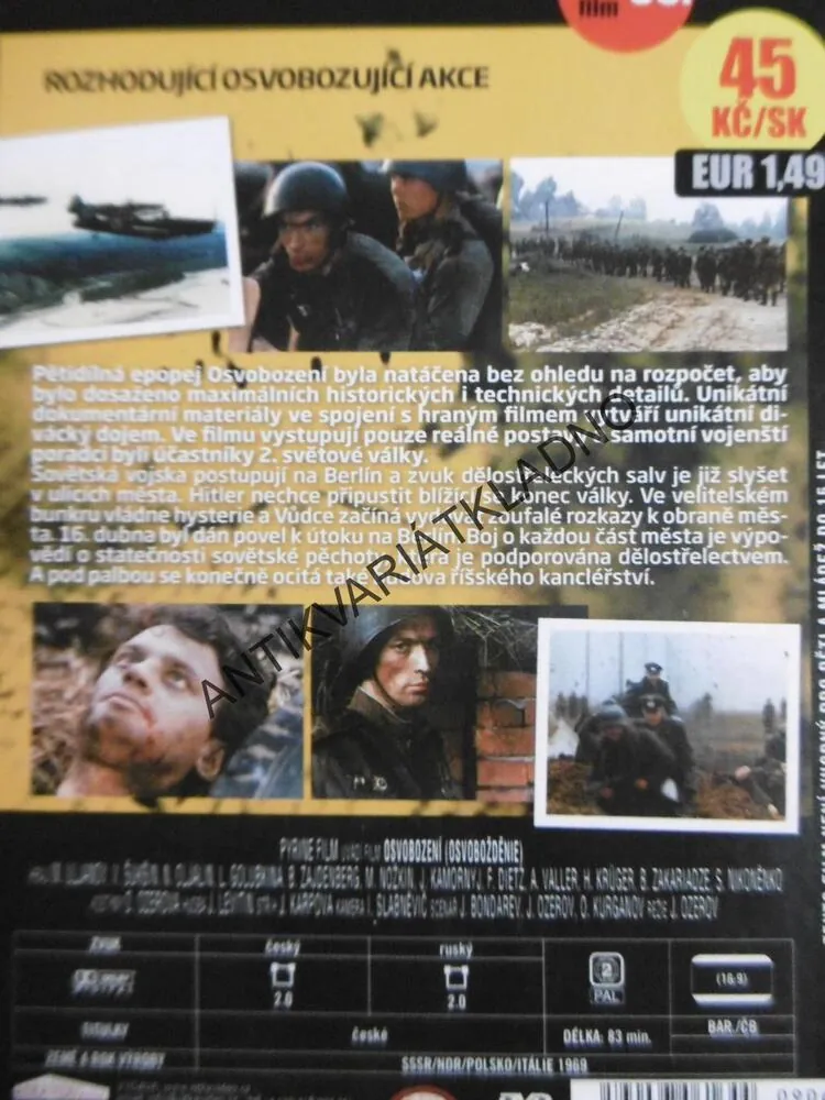 OSVOBOZENÍ 1-5,DVD FILM 2.SVĚT.VÁLKA,