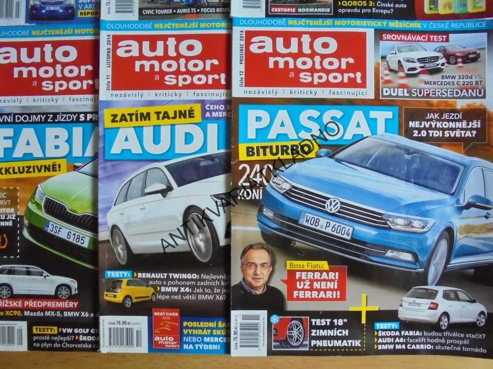 AUTO MOTO SPORT, 1-12/2014, ČASOPIS, DOPRAVA