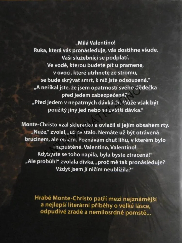 HRABĚ MONTE CHRISTO, ALEXANDRE DUMAS, **an
