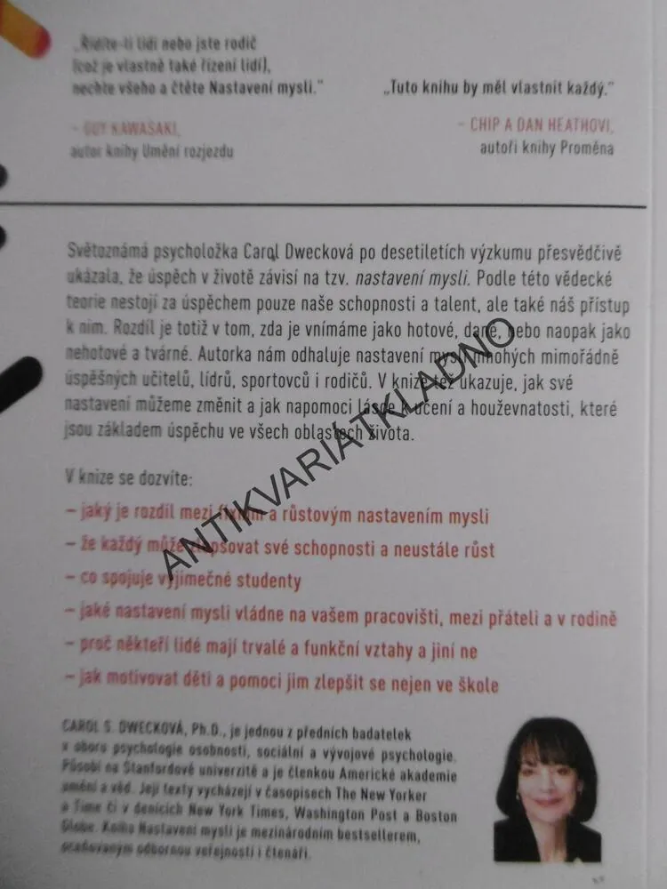 NASTAVENÍ MYSLI, CAROL DWECKOVÁ, PSYCHOLOGIE ÚSPĚCHU
