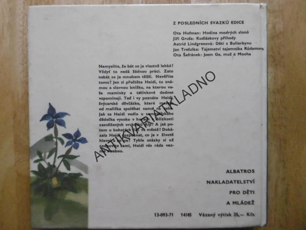 HEIDI, DĚVČÁTKO Z HOR, JOHANNA SPYRIOVÁ, **an
