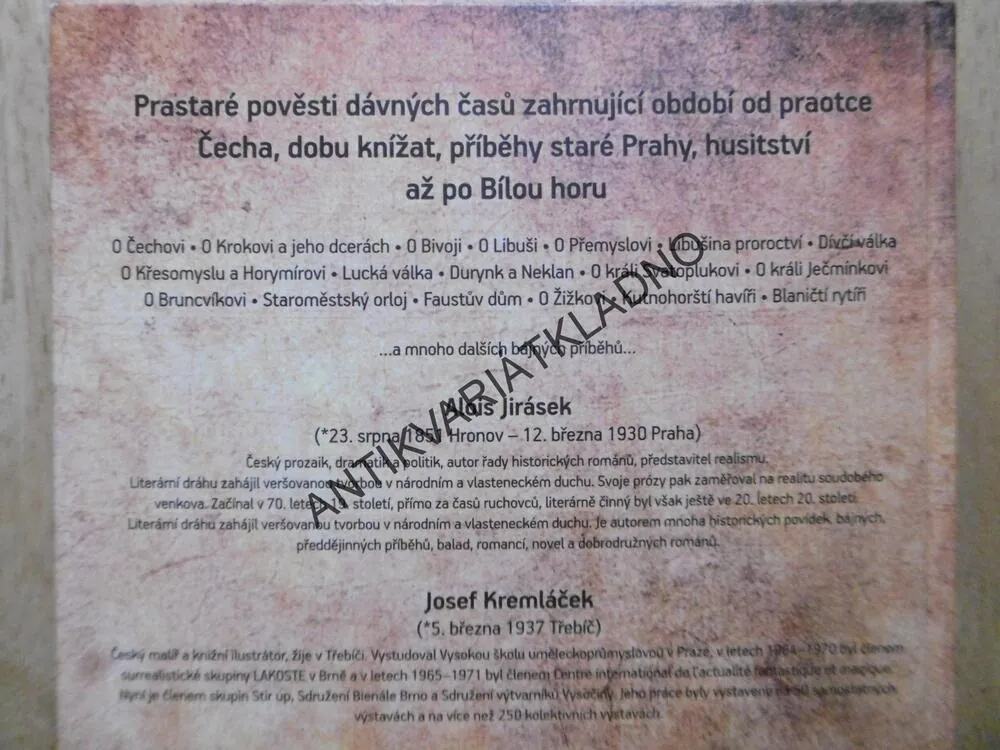 STARÉ POVĚSTI ČESKÉ, ALOIS JIRÁSEK, JOSEF KREMLÁČEK, **an