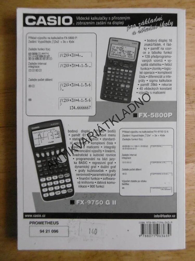 MATEMATIKA PRO GYMNÁZIA,DIFERENCIÁLNÍ A INTEGRÁLNÍ POČET,