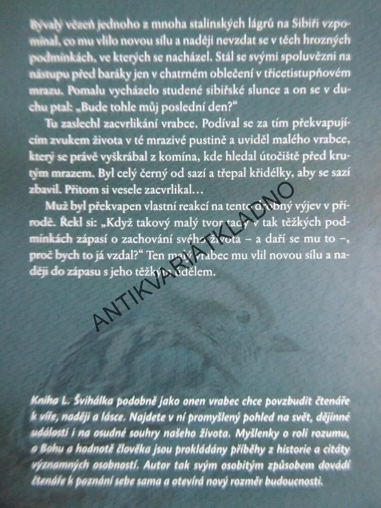 VRABCOVA PÍSEŇ O NADĚJI, LUDVÍK ŠVIHÁLEK, **an