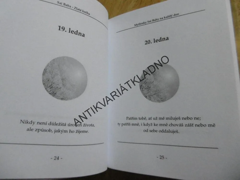 SAI BABA ZLATÁ KNIHA, MYŠLENKY NA KAŽDÝ DEN, **an