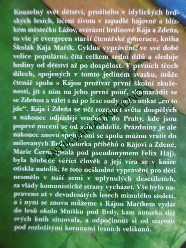 ŠKOLÁK KÁJA MAŘÍK, FELIX HÁJ, 1-3., 2006, **an