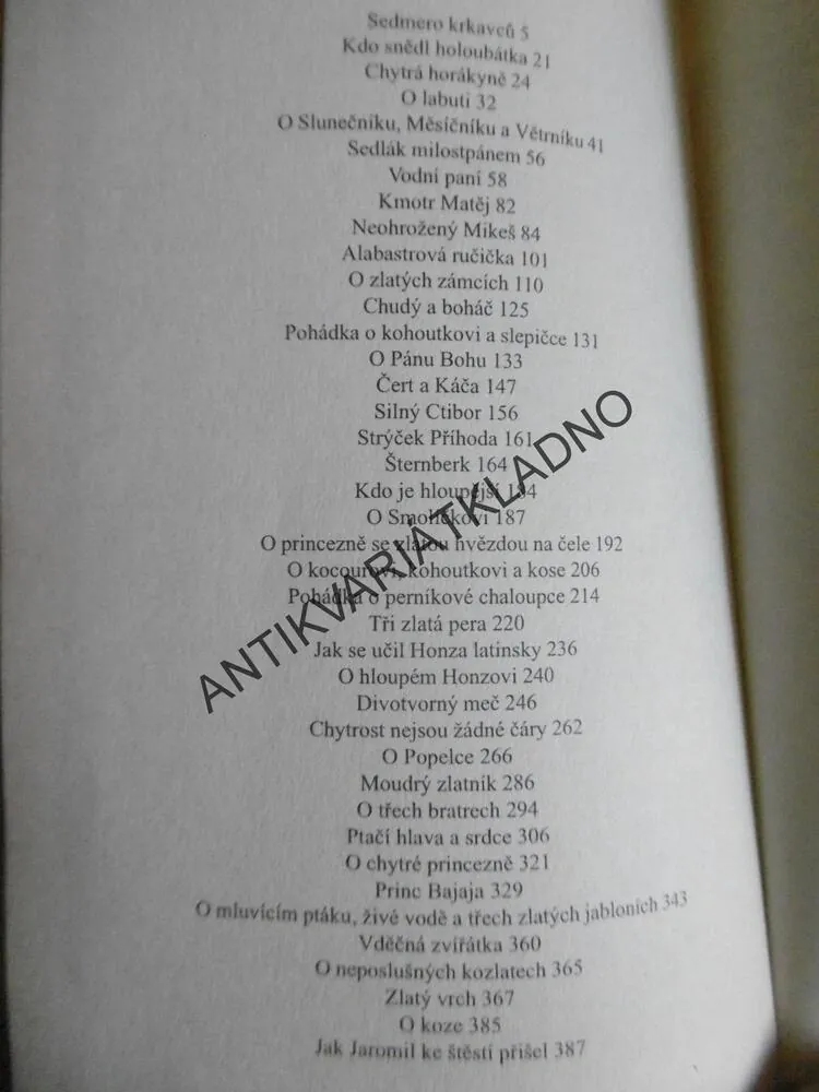 POHÁDKY, BOŽENA NĚMCOVÁ, **an