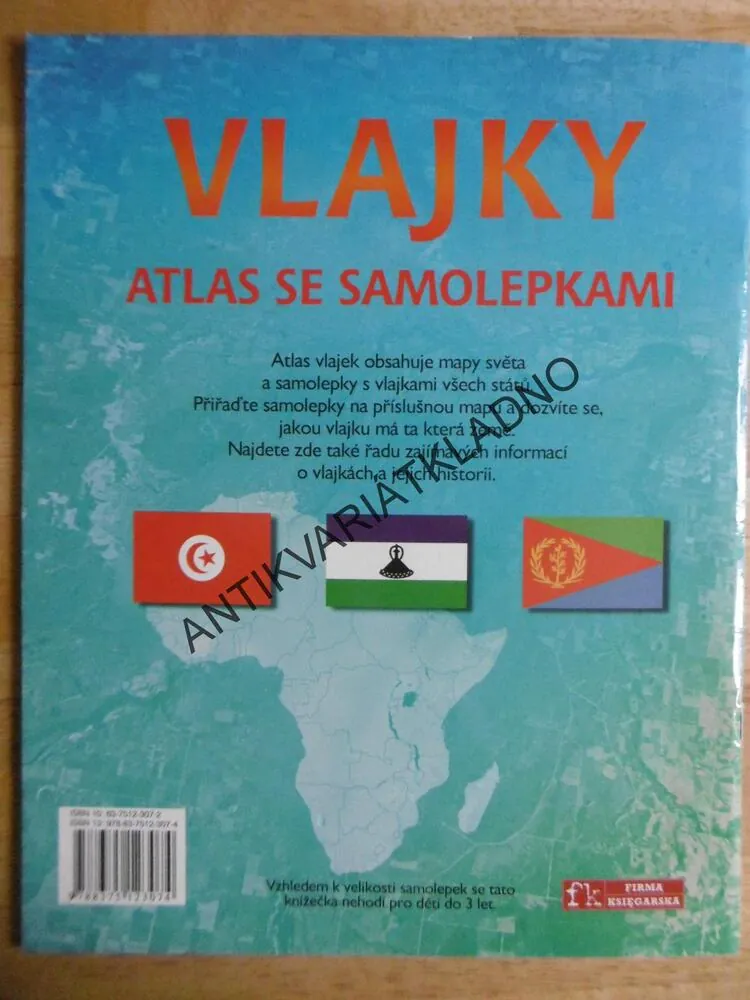 VLAJKY ATLAS SE SAMOLEPKAMI, VLAJKY VŠECH ZEMÍ,