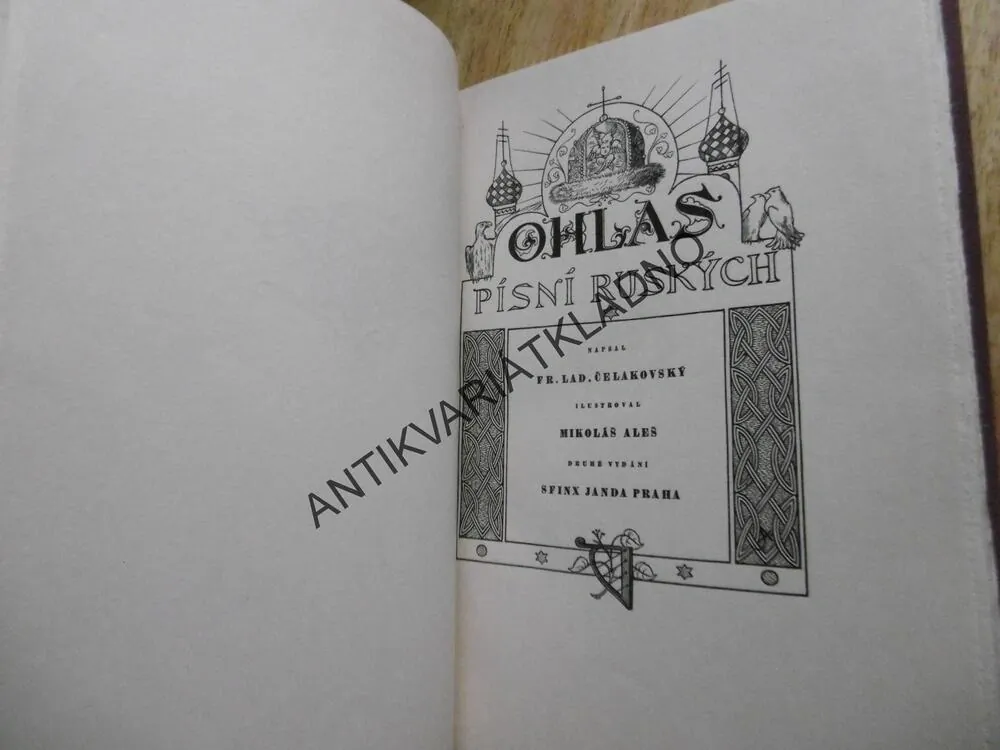 OHLAS PÍSNÍ RUSKÝCH, ČELAKOVSKÝ, MIKOLÁŠ ALEŠ, 1934, **an