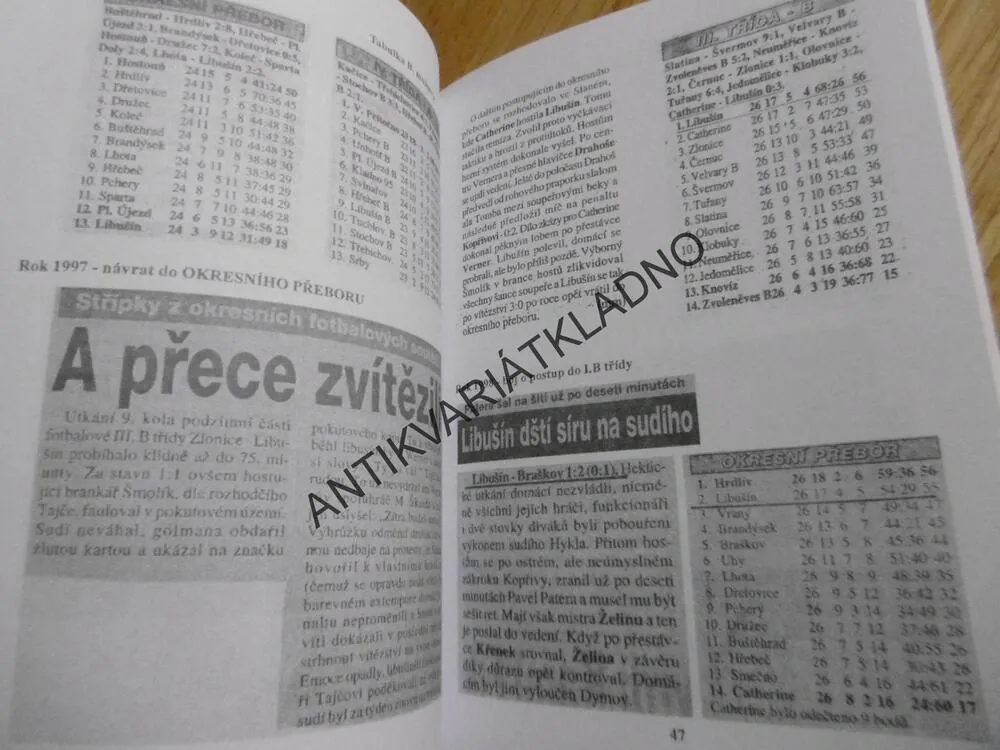ALMANACH BANÍK LIBUŠÍN, FOTBAL 2002, 90 LET KOPANÉ, OKR. KLADNO