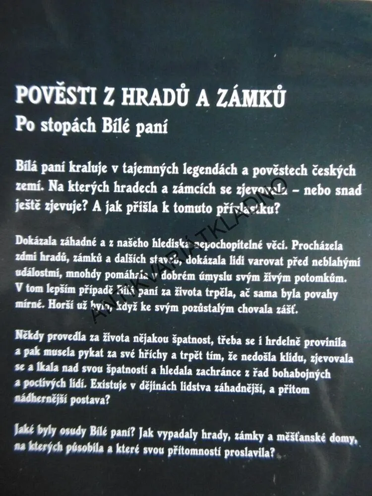 POVĚSTI Z HRADŮ A ZÁMKŮ, PO STOPÁCH BÍLÉ PANÍ, EVA MARTÍNKOVÁ, **an