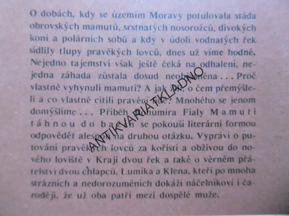 MAMUTI TÁHNOU DO BAŽIN, BOHUMÍR FIALA, ZDENĚK BURIAN, 1978, **an