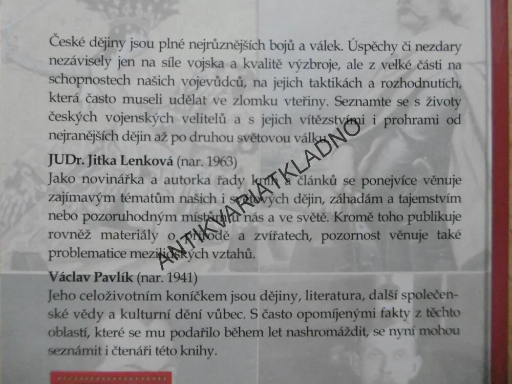 NEJVĚTŠÍ VOJEVŮDCI V ČESKÉ HISTORII, LENKOVÁ, PAVLÍK,, **an