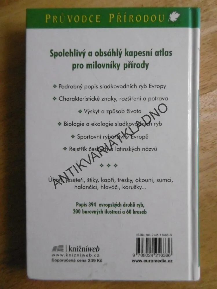 SLADKOVODNÍ RYBY, PRŮVODCE PŘÍRODOU, **an