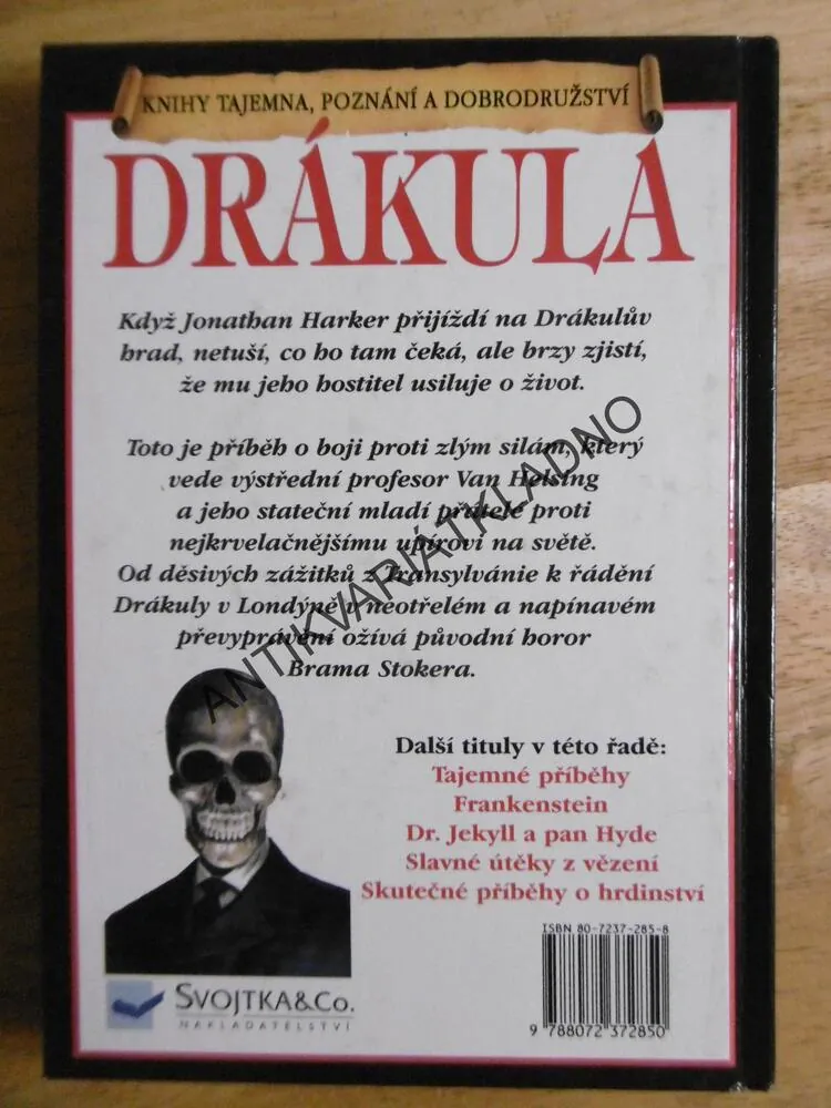 DRÁKULA, KNIHY TAJEMNA, POZNÁNÍ A DOBRODRUŽSTVÍ, **an