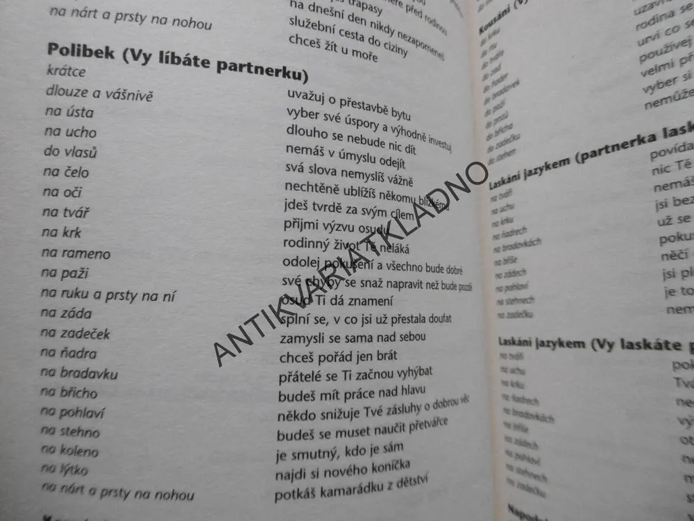 VELKÝ EROTICKÝ SNÁŘ, 645 HESEL, 8626 VÝKLADŮ, HÖFLEROVÁ, HÖFLER, **an