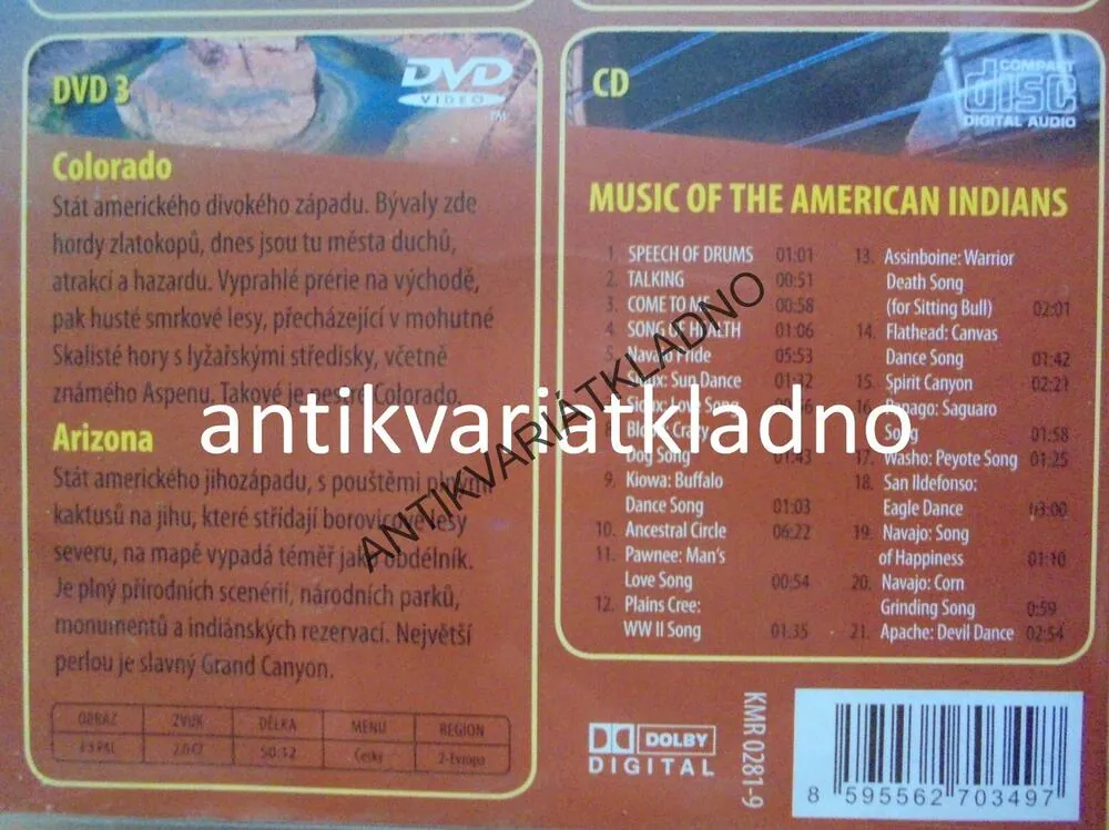 DVD DOKUMENT- USA, AMERIKA, 3 DVD + 1 CD HUDBA