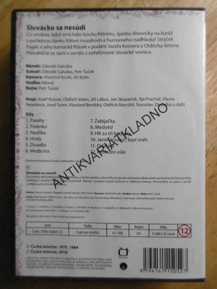 SLOVÁCKO SA NESÚDÍ, 6 X DVD FILM
