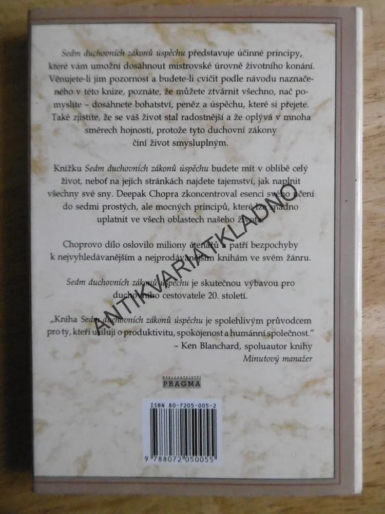 SEDM DUCHOVNÍCH ZÁKONŮ ÚSPĚCHU, DEEPAK CHOPRA,**an