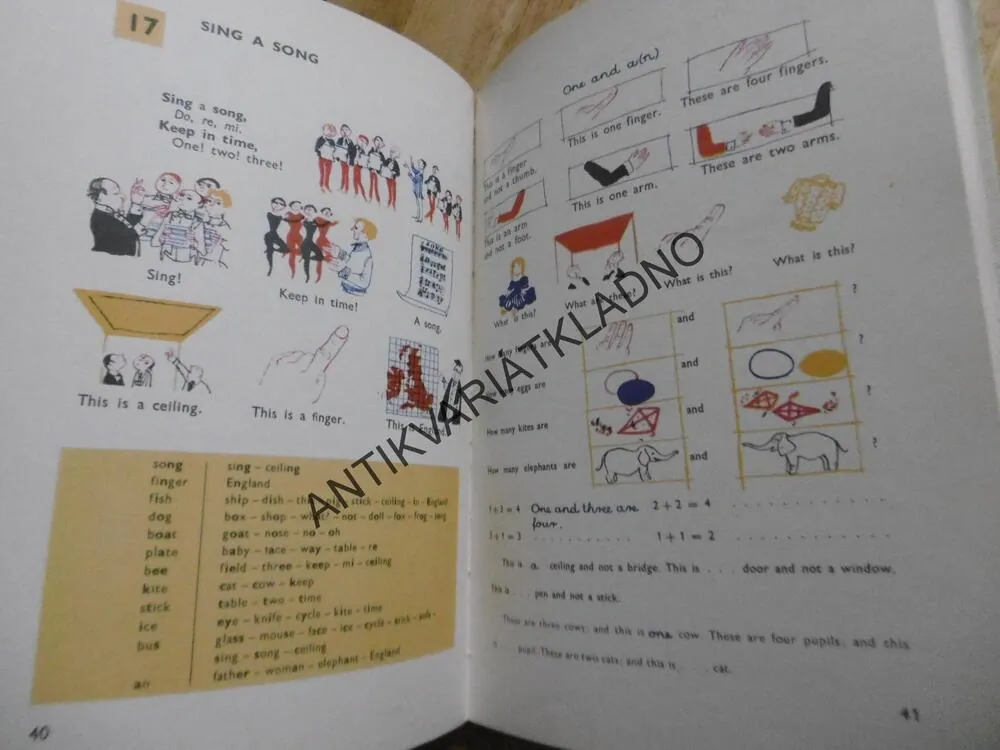 OBRÁZKOVÁ UČEBNICE ANGLIČTINY PRO DĚTI, 1967, **an