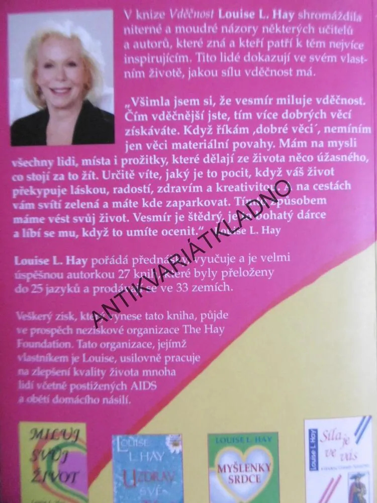 VDĚČNOST ZPŮSOB ŽIVOTA, LOUISE L.HAY, **an