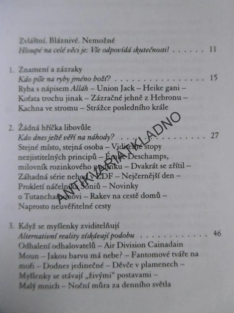 BIZARNÍ SKUTEČNOSTI, HARTWIG HAUSDORF, **an