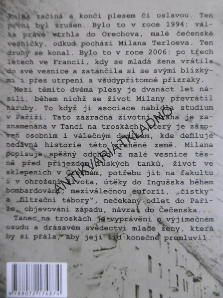 TANEC NA TROSKÁCH, VÁLEČNÝ DENÍK ČEČENSKÉ DÍVKY, MILANA TERLOEVA, **an