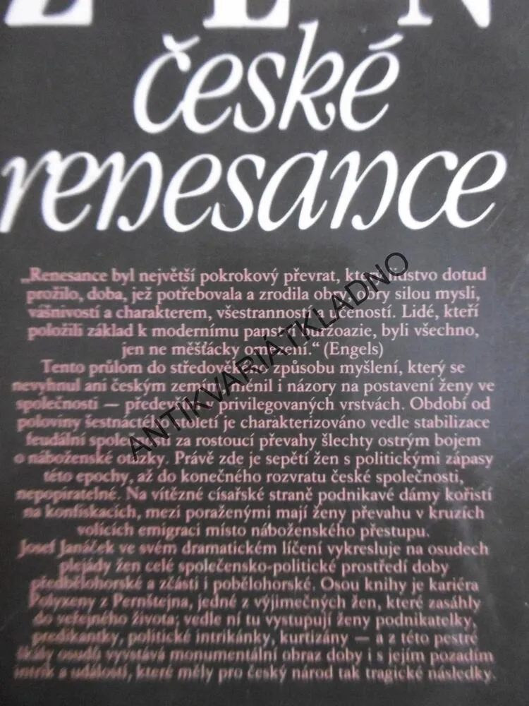 ŽENY ČESKÉ RENESANCE, JOSEF JANÁČEK, **an