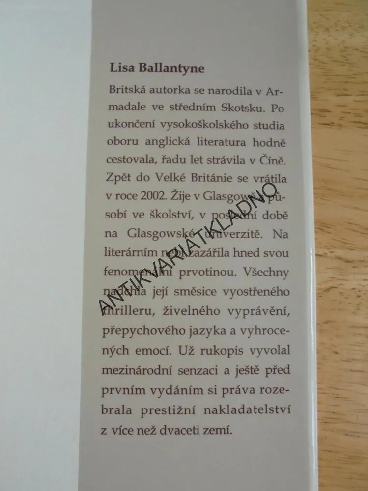 KDO JE BEZ VINY, VNÍMÁNÍ PRAVDY, LISA BALLANTYNE