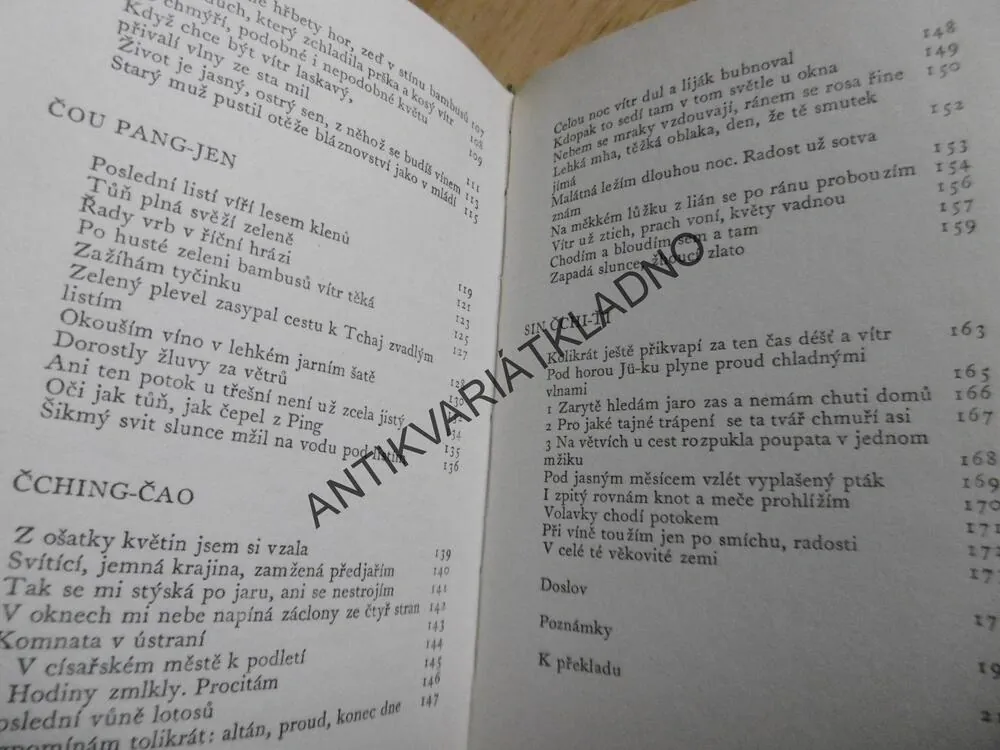 JARA A PODZIMY, 9 BÁSNÍKŮ ZE STARÉ ČÍNY, **an