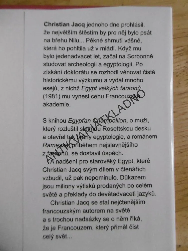 NEFERTITI, SLUNEČNÍ STÍN, CHRISTIAN JACQ, **an