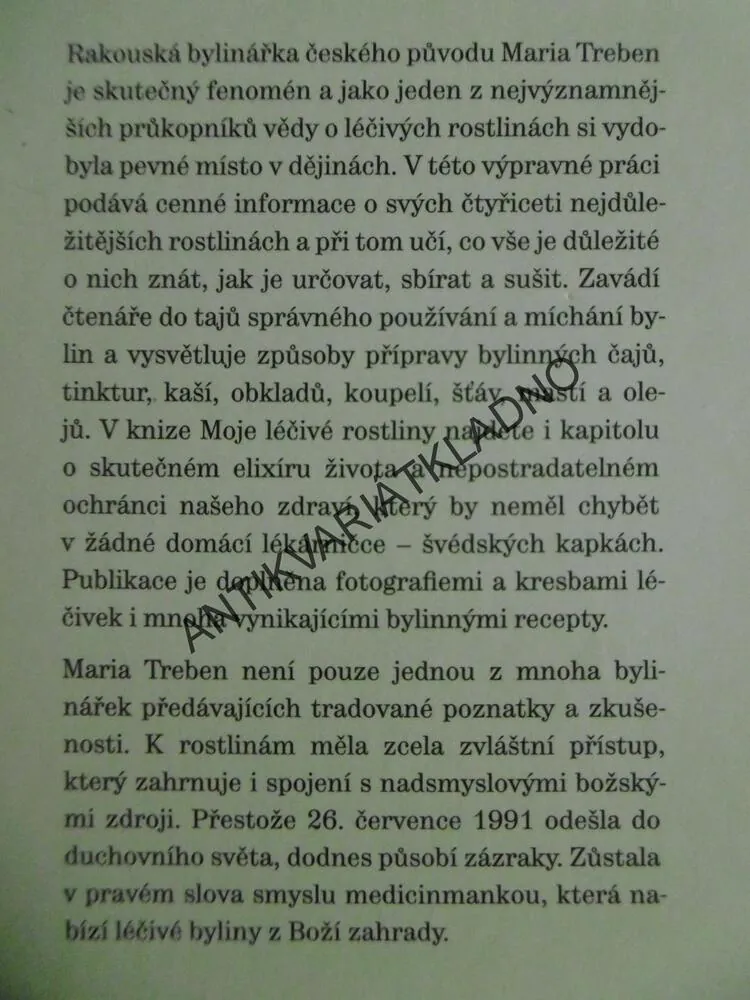MOJE LÉČIVÉ ROSTLINY, MARIA TREBEN, **an