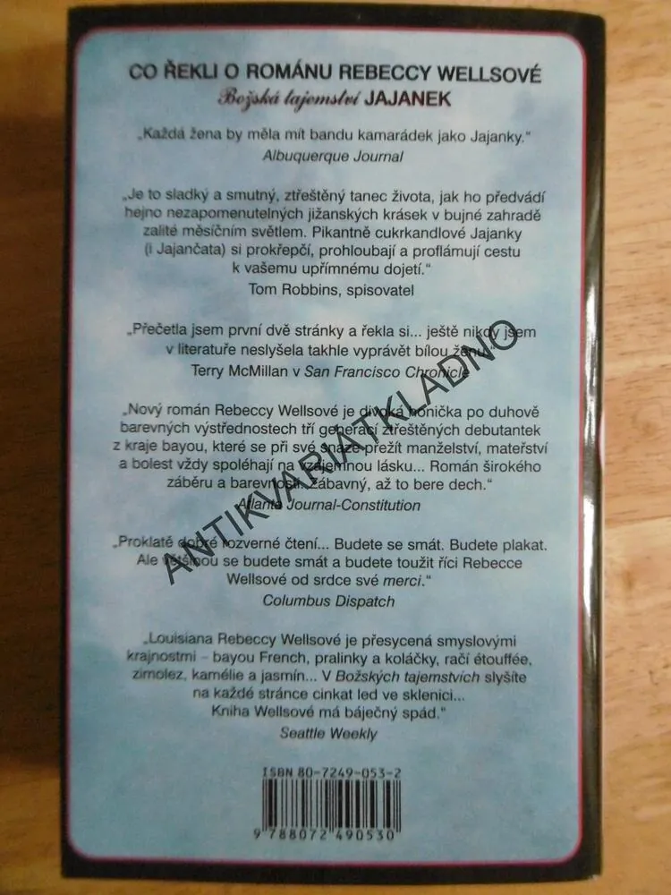 BOŽSKÁ TAJEMSTVÍ JAJANEK, REBECCA WELLSOVÁ, **an