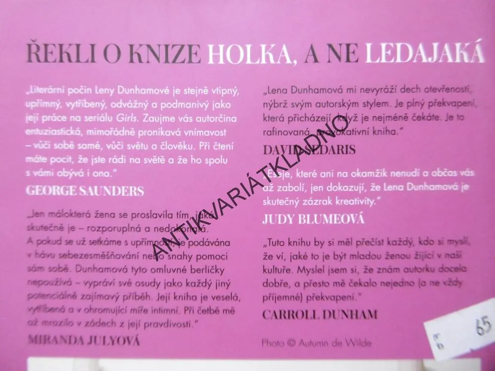 HOLKA A NE LEDAJAKÁ, LENA DUNHAMOVÁ, **an