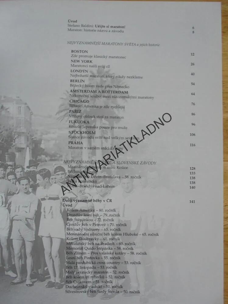 MARATONY SVĚTA A JEJICH HISTORIE, ZÁTOPEK,AJ.