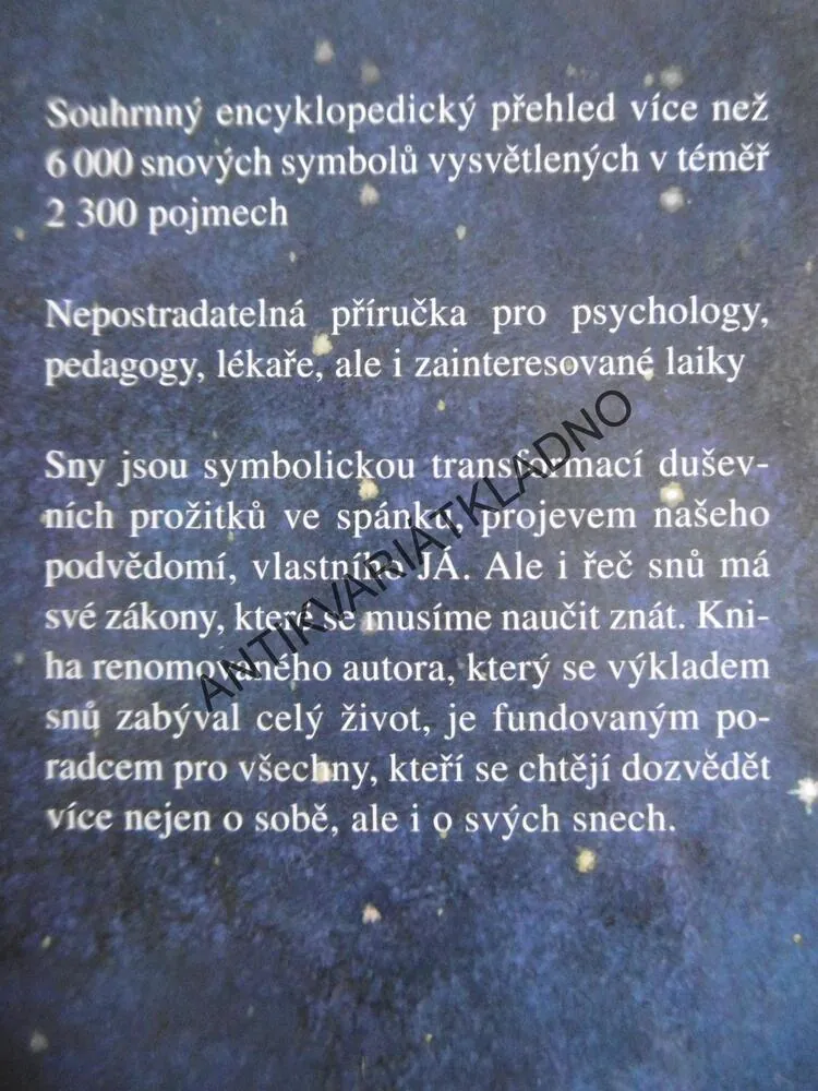 SNÁŘ, LEXIKON SNOVÝCH SYMBOLŮ, HANNS KURTH, HOROSKOP, ASTROLOGIE, **an