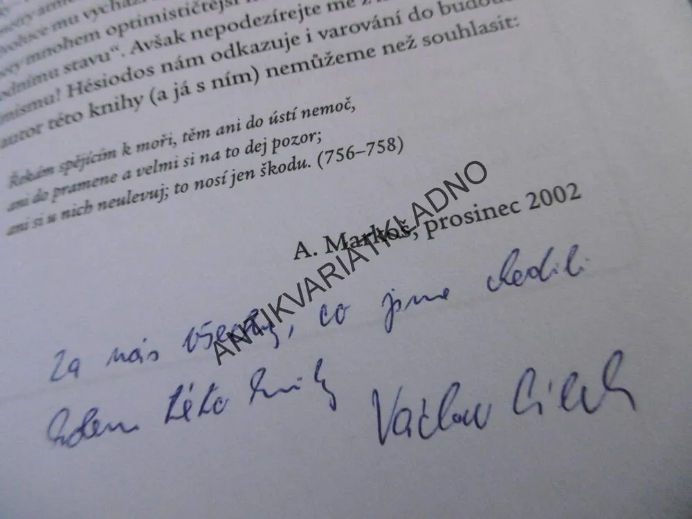 ŽIVOT JAKO GEOLOGICKÁ SÍLA, PETER WESTBROEK, AUTOGRAM VÁCLAV CÍLEK