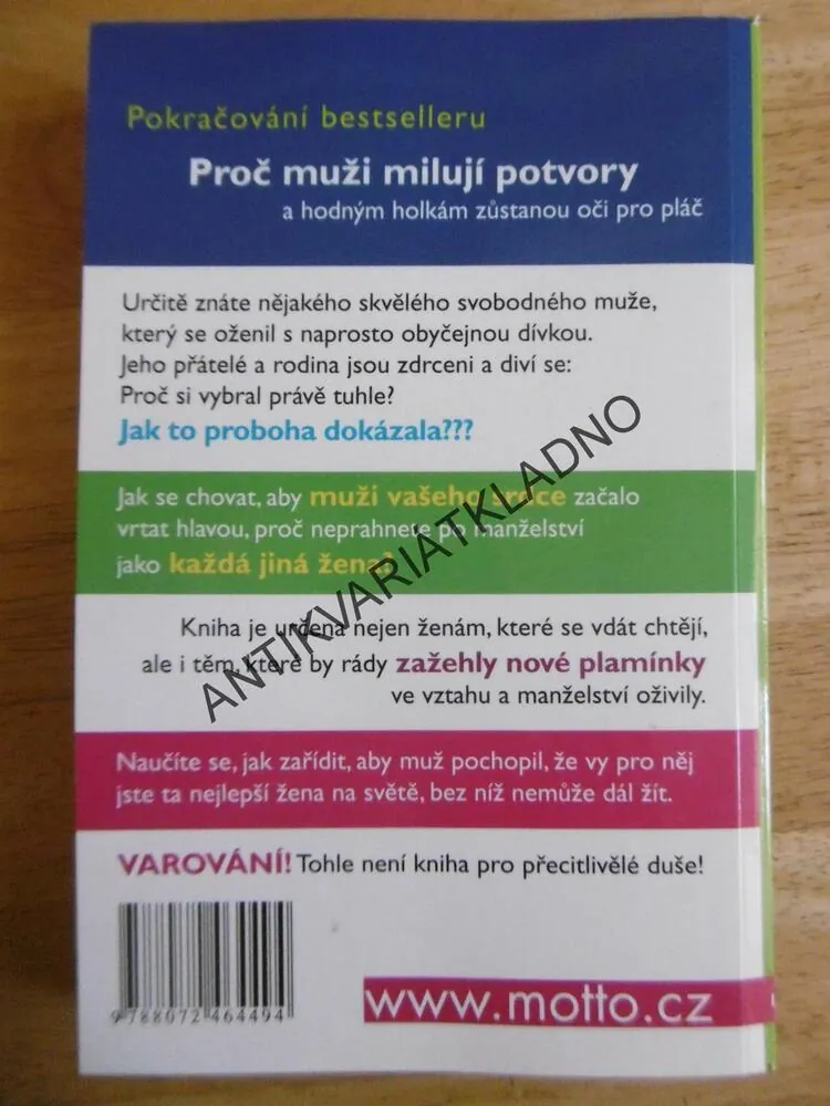 PROČ SI MUŽI BEROU POTVORY A HODNÉ HOLKY ZŮSTANOU NA OCET, SHERRY ARGOVOVÁ, **an