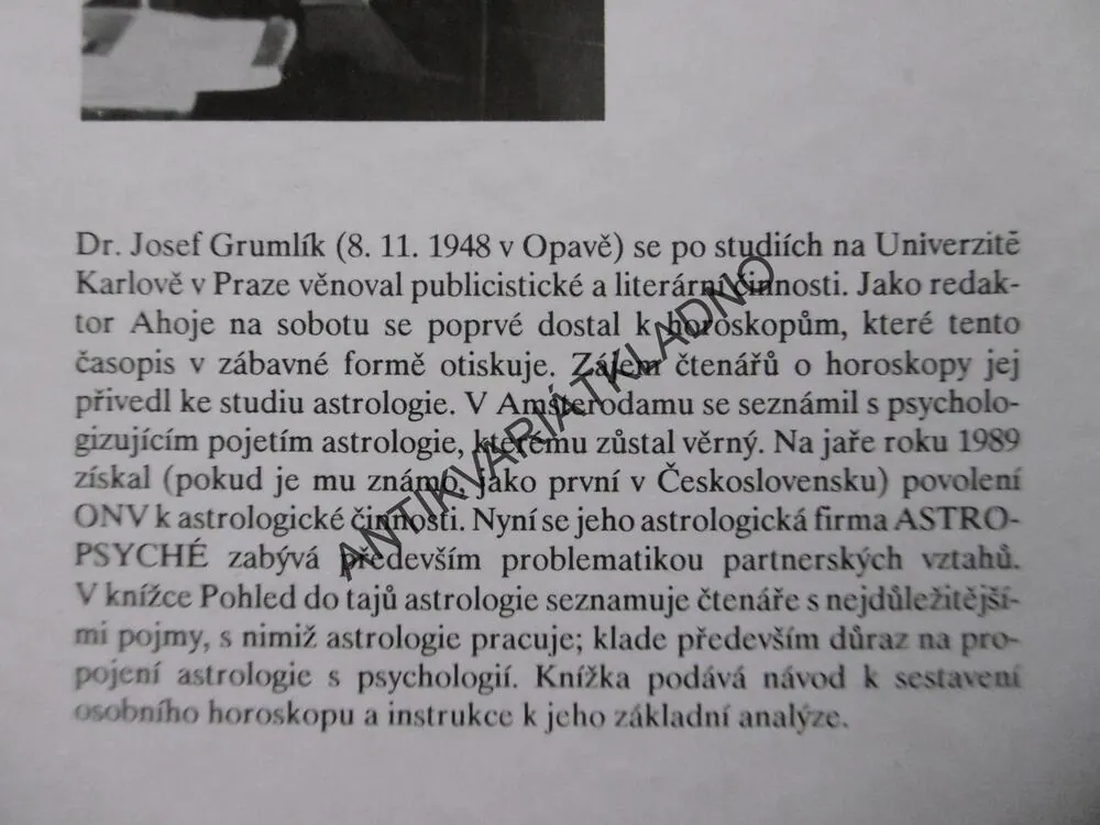 POHLED DO TAJŮ ASTROLOGIE, JOSEF GRUMLÍK, **an