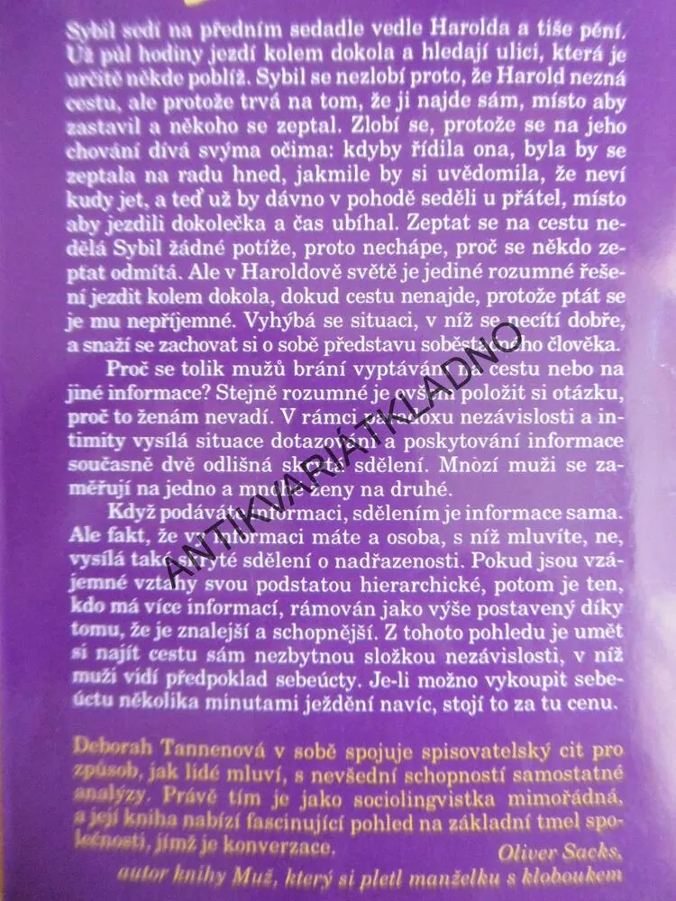 TY MI PROSTĚ NEROZUMÍŠ, DEBORAH TANNENOVÁ, **an